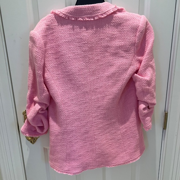 Cinq à sept Boucle Khloe Blazer in Pink Lemonade, Size 6 - Picture 6 of 6